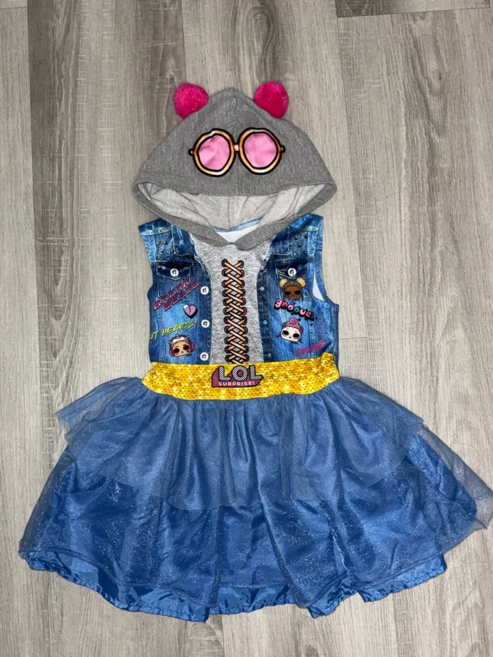Bundle of 2 LOL Surprise & Trolls World Tour Hooded Dress Costumes XS (4/5)